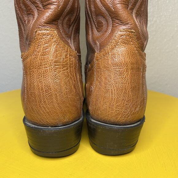 Tony Lama CZ906 Brittle Ostrich Quill Cowboy Western Mens Boots Size 10 D - Picture 4 of 16